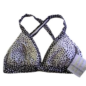 NWT 24 & Ocean swim bikini top crossback size Large